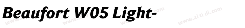 Beaufort W05 Light字体转换
